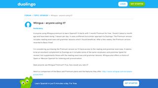 
                            11. Wlingua - anyone using it? - Duolingo Forum