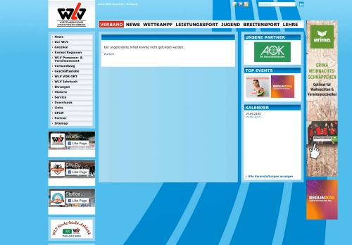 
                            13. WLV Bestenliste - Württembergischer Leichtathletik-Verband eV