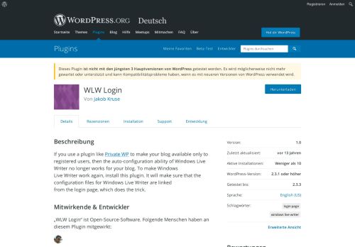 
                            5. WLW Login | WordPress.org