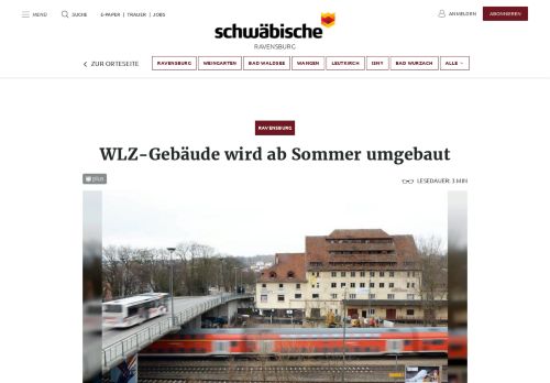 
                            10. WLZ-Gebäude wird ab Sommer umgebaut - Schwäbische Zeitung