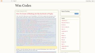 
                            4. Wm Codes: How To Create A Phishing site like facebook in Wapka