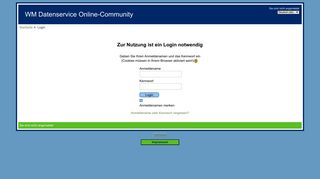 
                            8. WM Datenservice Online-Community: Login