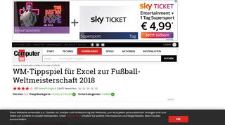 
                            7. WM-Tippspiel für Excel zur Fußball-Weltmeisterschaft ... - Computer Bild