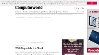
                            10. WM-Tippspiele im Check - computerworld.ch