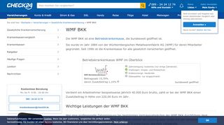
                            11. WMF BKK – Leistungen und Eckdaten der Krankenkasse | CHECK24