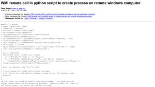 
                            11. WMI remote call in python script to create process on remote ...