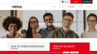 
                            2. WMM - Weber Marketing & Marktforschung: Testpersonen Info
