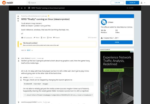 
                            7. WMO *finally* running on linux (steam+proton) : mwo - Reddit