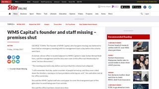 
                            2. WMS Capital's founder and staff missing – premises shut - Nation ...
