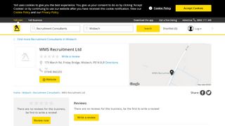 
                            6. WMS Recruitment Ltd, Wisbech | Recruitment Consultants - Yell