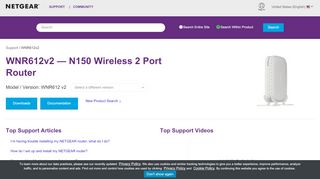 
                            4. WNR612v2 | N150 Wireless Router | NETGEAR Support