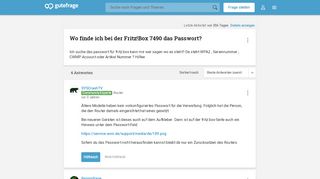 
                            13. Wo finde ich bei der Fritz!Box 7490 das Passwort? (Router, Fritz ...