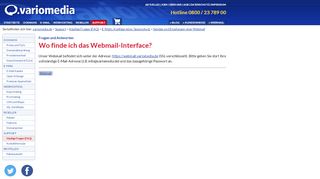 
                            3. Wo finde ich das Webmail-Interface? (faq.variomedia.de)
