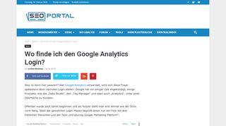 
                            5. Wo finde ich den Google Analytics Login? - SEO Portal