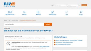 
                            11. Wo finde ich die Faxnummer von R+V24? R+V Direktversicherung Fax ...