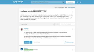 
                            6. wo finde ich die FREENET TV ID? (Fernseher, dvbt-2) - Gutefrage