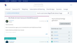 
                            4. Wo finde ich mein WLAN Passwort? | Swisscom Community