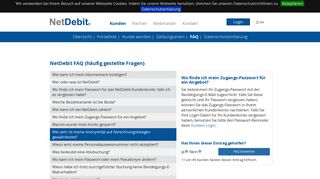 
                            3. Wo finde ich mein Zugangs-Passwort für ein ... - NetDebit® GmbH