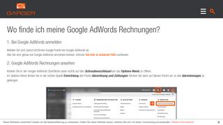 
                            13. Wo finde ich meine Google AdWords Rechnungen? | GARGER - foto ...