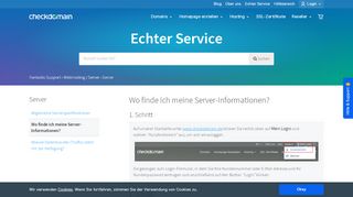 
                            6. Wo finde ich meine Server-Informationen? - Fantastic ... - Checkdomain