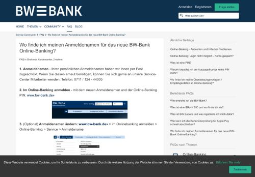 
                            1. Wo finde ich meinen Anmeldenamen für das neue BW-Bank Online ...
