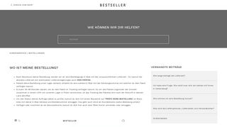 
                            1. Wo ist meine Bestellung? – Bestseller Shop