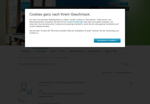 
                            10. wo kann ich mein passwort ändern - Consorsbank Wissenscommunity