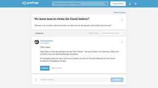 
                            13. Wo kann man in steam die Email ändern? (PC) - Gutefrage