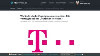 
                            10. Wo Zugangsnummer DSL Vertrages Telekom finden? - dslvertrag.de