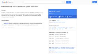 
                            9. WO2005125073A2 - Network security and fraud detection system ...