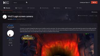 
                            12. WoD Login screen camera - Modeling - Model Changing Network - WoW ...