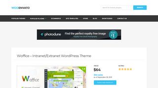 
                            12. Woffice – Intranet/Extranet WordPress Theme – WooEnvato – Demo