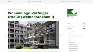 
                            5. Wohnanlage Vöttinger Straße (Weihenstephan I) | Studentenwerk ...