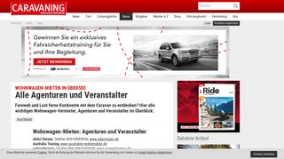 
                            12. Wohnwagen-Mieten in Übersee: Alle Agenturen und Veranstalter ...