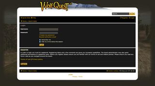 
                            1. WolfQuest - User Control Panel - Login
