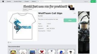 
                            11. WolfTeam Call Sign - Roblox