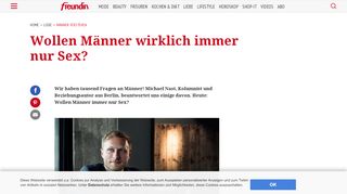 
                            12. Wollen Männer wirklich immer nur Sex? Michael Nasts ... - Freundin