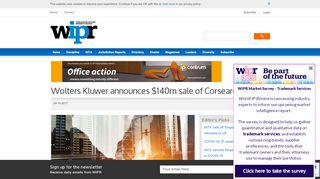 
                            5. Wolters Kluwer announces $140m sale of Corsearch - World IP Review
