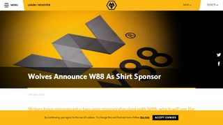 
                            13. Wolves Announce W88 As Shirt Sponsor | Wolverhampton Wanderers ...