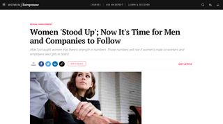 
                            6. Women 'Stood Up'; Now It's Time for Men and Companies to Follow