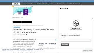 
                            5. Women's University in Africa, WUA Student Portal: portal.wua.ac.zw ...