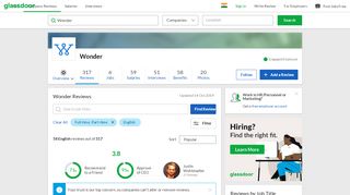 
                            8. Wonder Reviews | Glassdoor.co.in