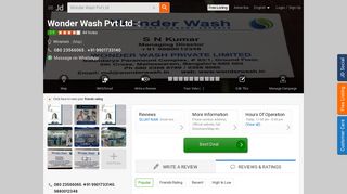 
                            2. Wonder Wash Pvt Ltd, Whitefield - Laundry Services in Bangalore ...