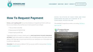 
                            12. Wonderland Gear Exchange — Consignor Login