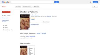 
                            10. Wonders of Palmistry  - Google بکس کا نتیجہ