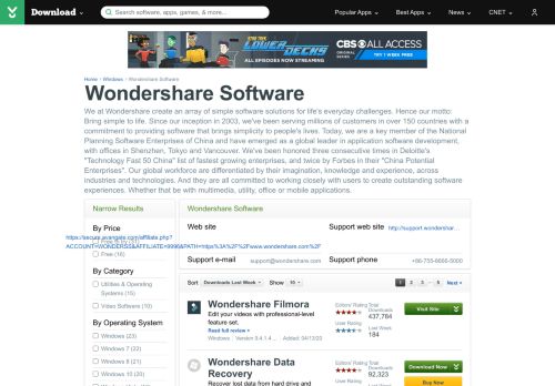 
                            8. Wondershare Software - Download.com