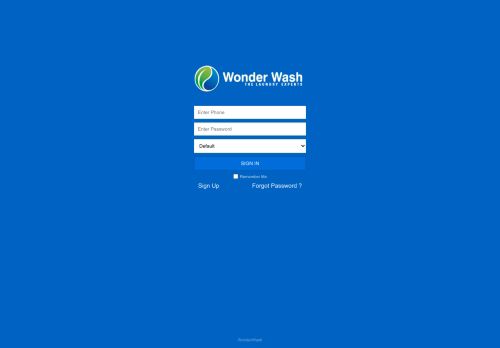 
                            1. Wonderwash: Login