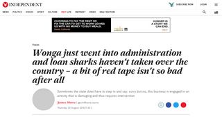 
                            6. Wonga just went into administration and loan sharks haven't taken ...