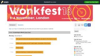 
                            13. Wonkfest18: Schedule ForVenue: 4.Learning to Wonk ...