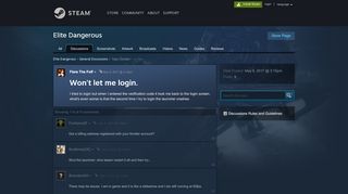 
                            1. Won't let me login. :: Elite Dangerous General Discussions